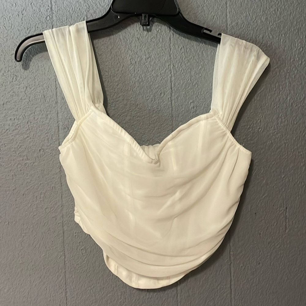 White corset top
